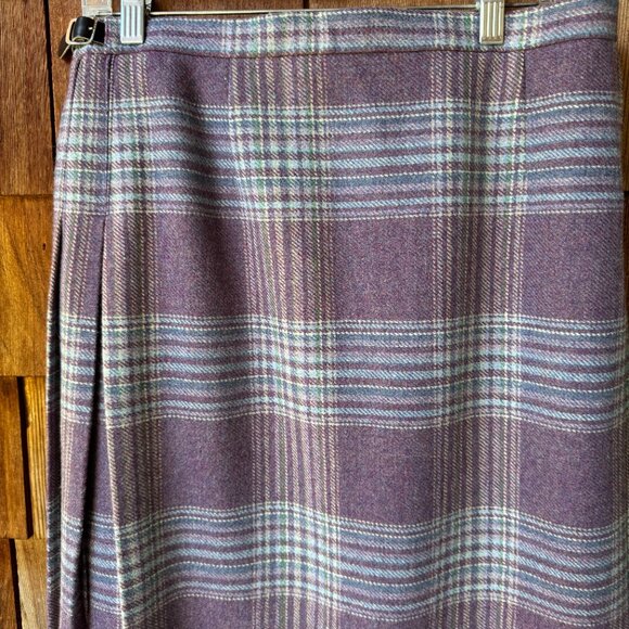 VTG James Pringle Wool Scottish Cranberry Plaid in Women's 14 - Picture 6 of 8
